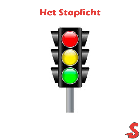 Plaatje van Scrum retrospective check-in : Het Stoplicht